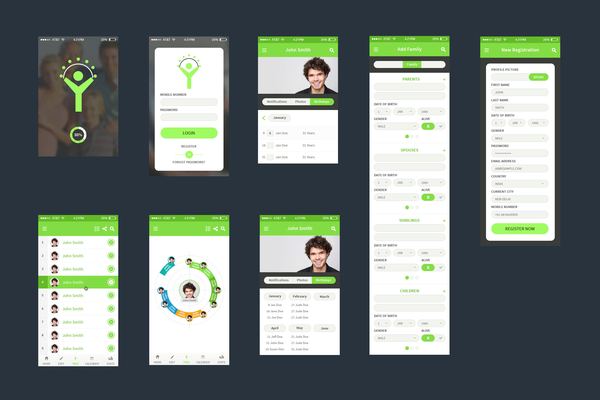 Family Tree App app design