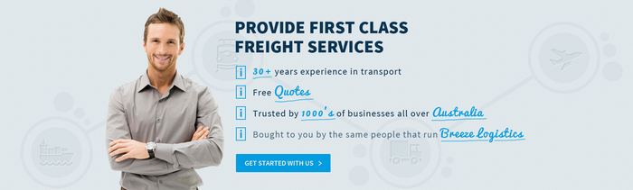 Breeze Logistics Freight Services banner design