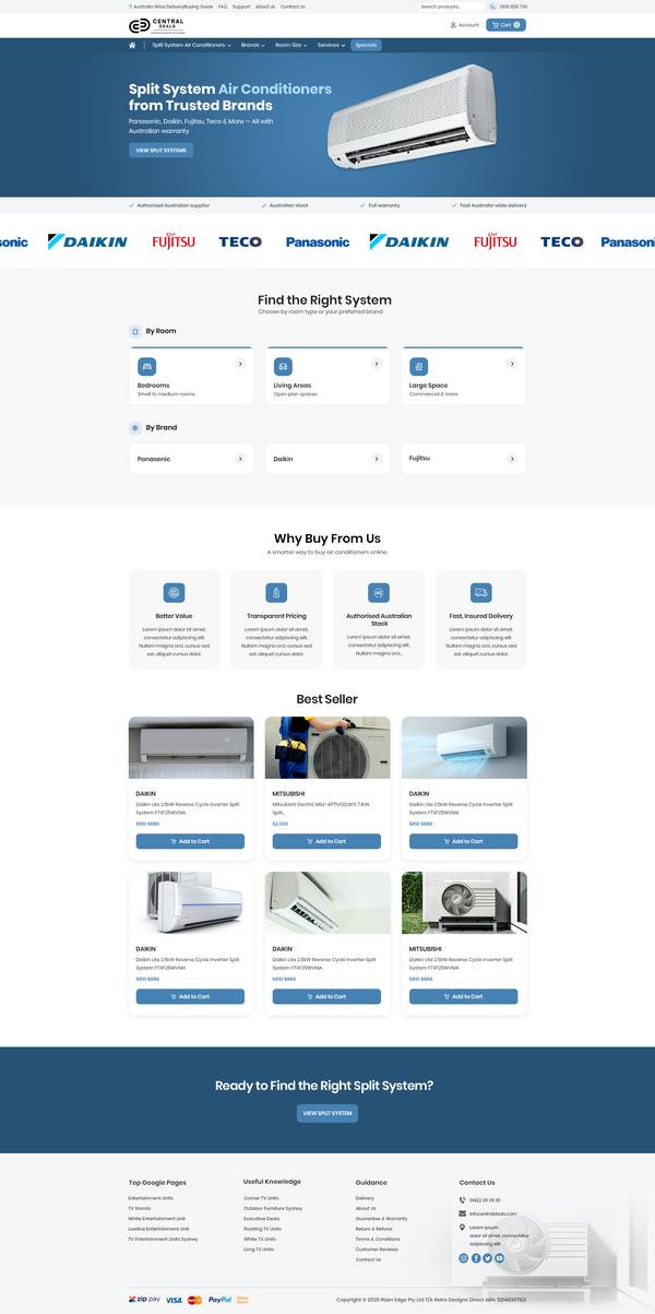 Central Deals e-commerce design