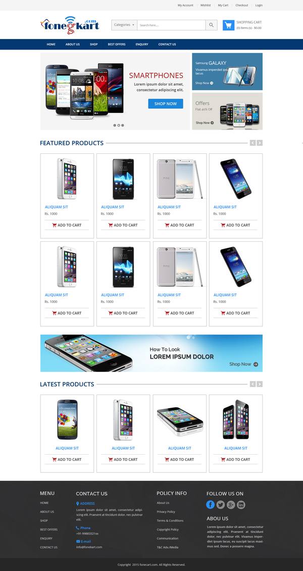 FoneKart e-commerce design