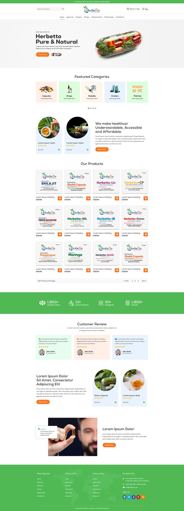 Herbetto e-commerce design