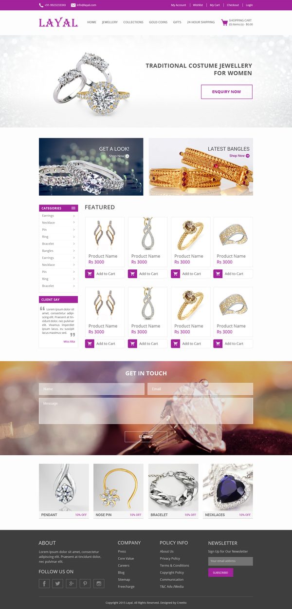 Layal e-commerce design