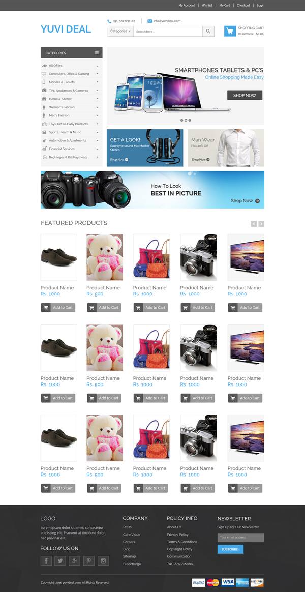YuviDeal e-commerce design
