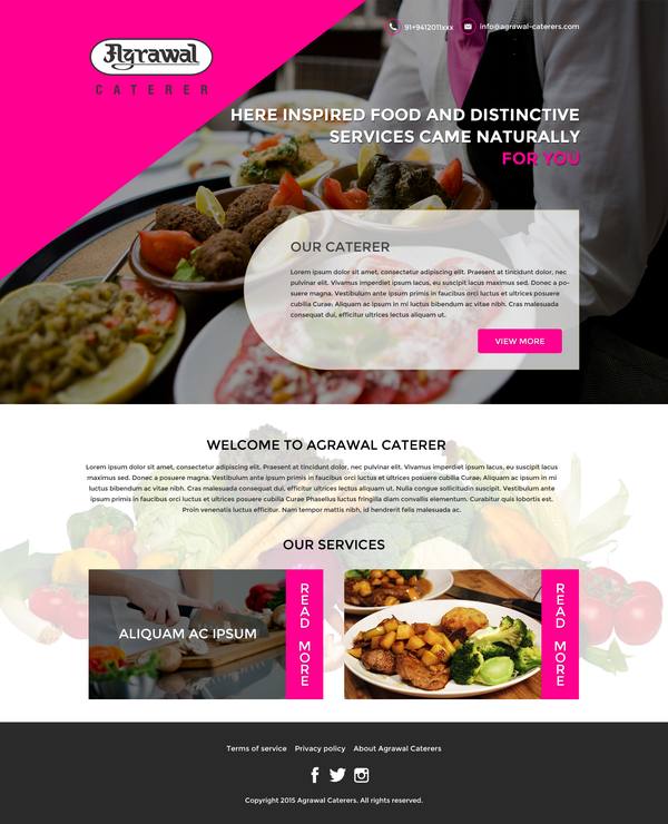 Agrawal Caterers website design