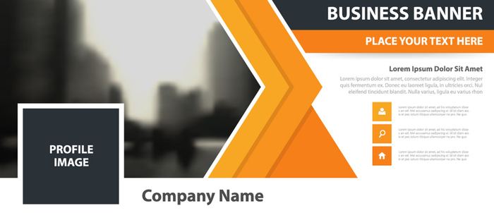 Orange Business Banner Cover social media design