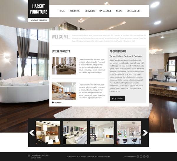 Harkut Furniture & Electronics website design