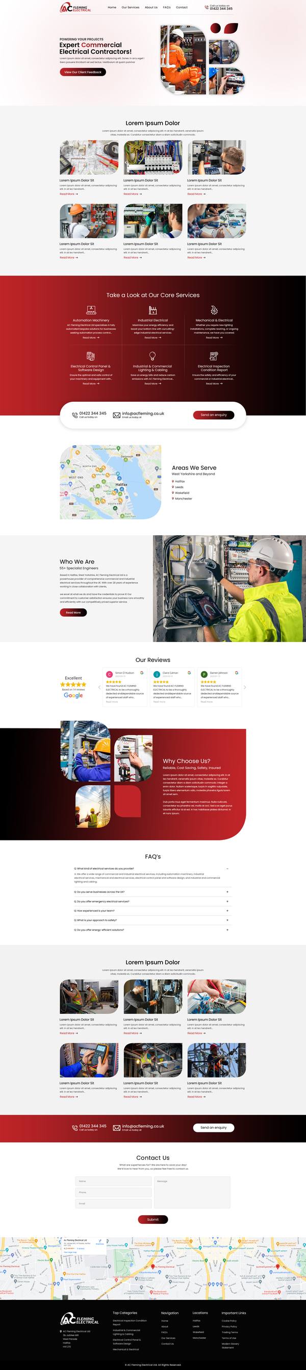 AC Fleming Electrical website design