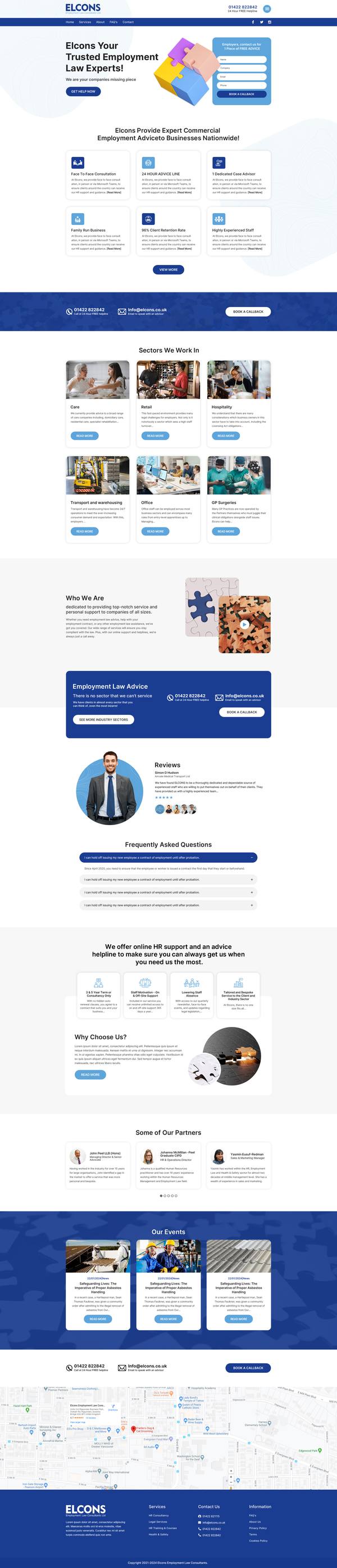 Elcons Employment Law website design