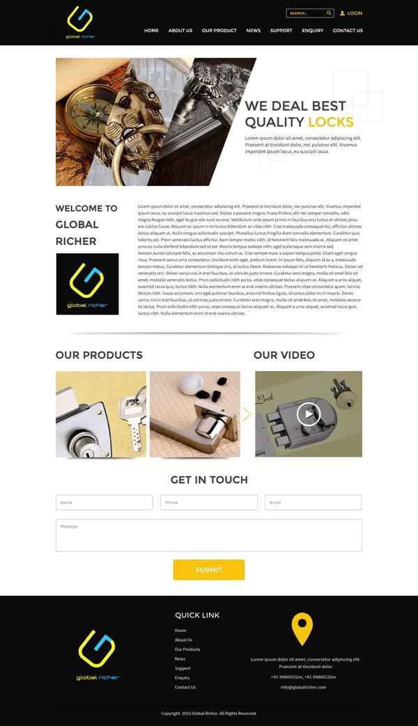 Global Richer Locks website design