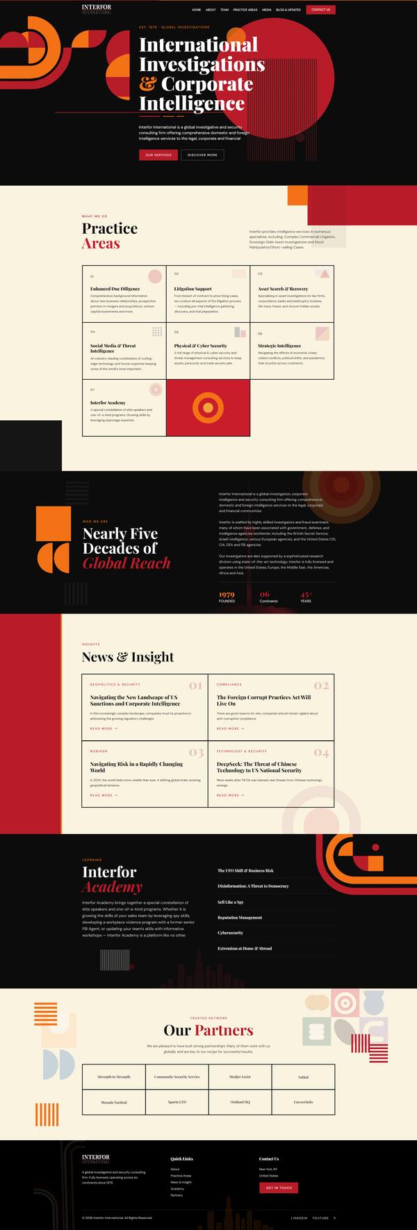 Interfor International website design