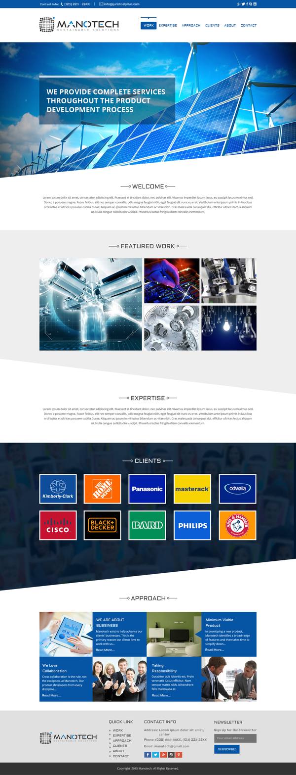 Manotech Sustainable Solutions website design