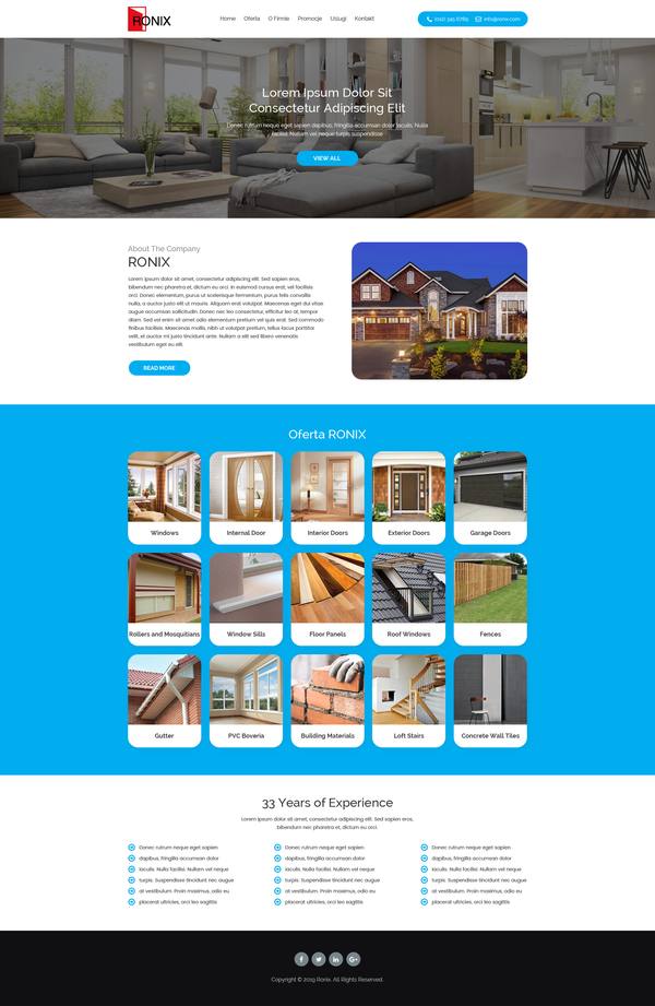 Ronix Home Improvements website design