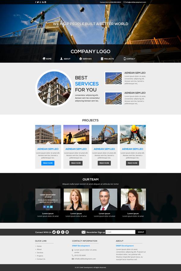SNAF Development website design