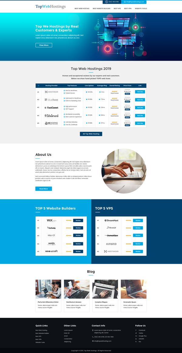 Top Web Hostings website design