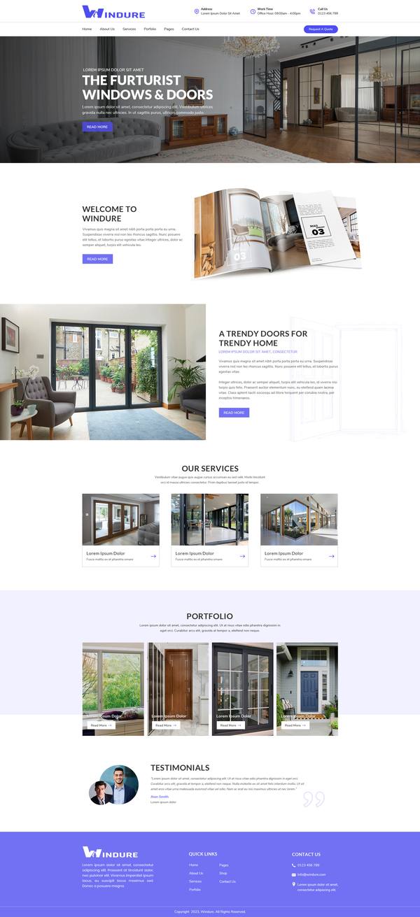 Windure Windows & Doors website design